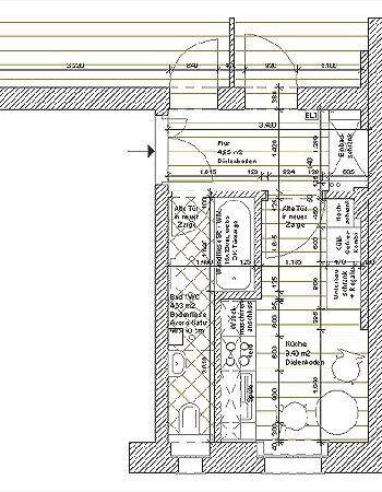 Wohnhaus von ca. 1910, Wohnräume in Berlin Charlottenburg, Umbau und Sanierung